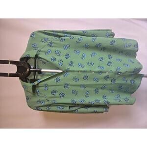 Cabi Women's Green Floral Button-Up Blouse Size Small